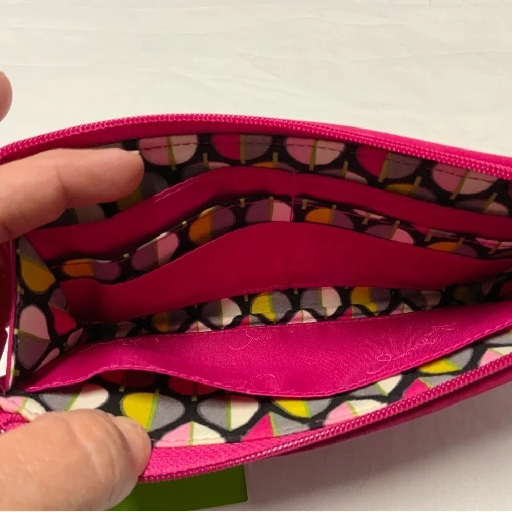 Vera Bradley Fuchsia Front Zip Wristlet
